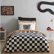 Karaca Home 160 x 200 cm Young Speed Way Fitted Siyah %100 Pamuk Tek Kişilik Nevresim Takımı
