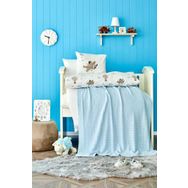Karaca Home Aero Bear Mavi Nakışlı Private Bebek Seti
