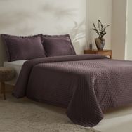 Karaca Home Alice Mürdüm Çift Kişilik Yatak Örtüsü Seti