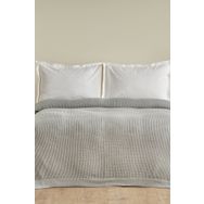Karaca Home Cool Touch Gri Çift Kişilik Triko Battaniye