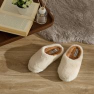 Karaca Home Cosy Beyaz-Kahverengi Peluş Kadın Ev Terliği