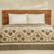 Karaca Home Damask Antrasit Çift Kişilik Pamuklu Battaniye