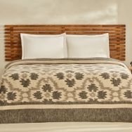 Karaca Home Damask Antrasit Çift Kişilik Pamuklu Battaniye