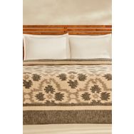 Karaca Home Damask Antrasit Çift Kişilik Pamuklu Battaniye