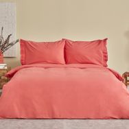 Karaca Home Denim Azur Kırmızı Çift Kişilik Nevresim Takımı