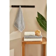Karaca Home Doana Offwhite-Gri Hamam Seti