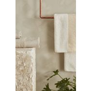 Karaca Home Edna 4 Parça Off White Bej Banyo Baş Havlusu Hamam Seti