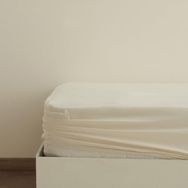 Karaca Home Ekru Basic %100 Pamuk Tek Kişilik Lastikli Çarşaf