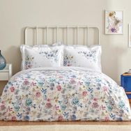 Karaca Home Floral Pamuk Çift Kişilik Lila Nevresim Takımı