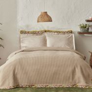 Karaca Home Glam Çift Kişilik Biyeli 200x220 cm Bej Pike