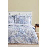 Karaca Home Hayley %100 Pamuk Çift Kişilik Mavi Nevresim Takımı