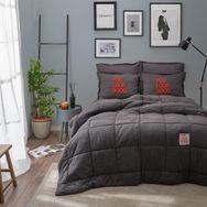 Karaca Home Motto Cotton Comfort Çift Kişilik Antrasit Uyku Seti