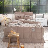Karaca Home Motto Cotton Comfort Çift Kişilik Bej Uyku Seti