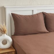 Karaca Home Motto Penye Fitted Tek Kişilik 100x200+30 cm Kahve Çarşaf