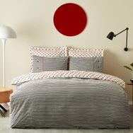 Karaca Home Polka %100 Pamuk Çift Taraflı Siyah Tek Kişilik Nevresim Takımı