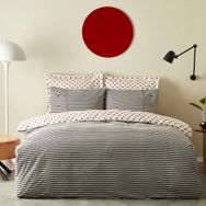 Karaca Home Polka %100 Pamuk Siyah Çift Taraflı Çift Kişilik Nevresim Takımı