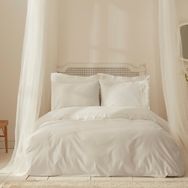 Karaca Home White Collection Tina Beyaz Çift Kişilik Dantelli Nevresim Takımı