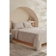 Karaca Home White Collection Vinas Açık Gri Çift Kişilik Saten Biyeli Nevresim Takımı