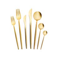 Karaca Jüpiter Matte Gold 84 Parça 12 Kişilik Premium Kutulu Çatal Kaşık Bıçak Takımı