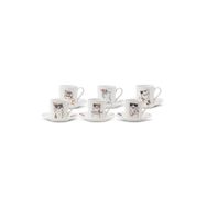 Karaca Kedili 6 Kişilik 80 ml Kahve Fincanı Takımı