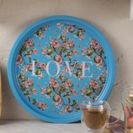 Karaca Love Metal 35 cm Yuvarlak Tepsi