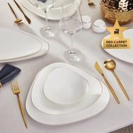 Karaca Red Carpet Collection Fine Pearl Tristan Gold 62 Parça 12 Kişilik Yemek Takımı