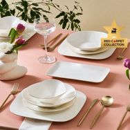 Karaca Red Carpet Collection Stream Bone Curve Corner Gold 53 Parça 12 Kişilik Yemek Takımı