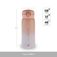 Karaca Skyfall Çelik Sızdırmaz 500 ml Pembe Termos