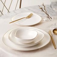 Karaca Streamline 24 Parça 6 Kişilik Middle Gold Porselen Yemek Takımı