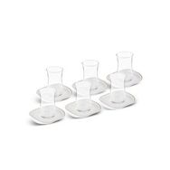 Karaca Streamline Plato 12 Parça 6 Kişilik 165 ml Cam Çay Seti