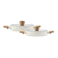 Karaca Swiss Crystal Almond Cream İndüksiyon Tabanlı 4 Parça Sahan Set