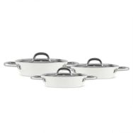 Karaca X Refika Birgül Swiss Crystal Creamy Krem Metal 6 Parça Sahan Set