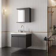 Karen Arya 60 cm Antrasit Banyo Dolabı