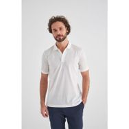 Karpefingo 36817 Beyaz Basic Polo Yaka Erkek T-Shirt