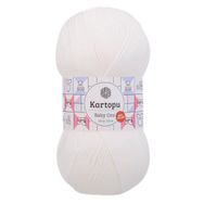 Kartopu K010 100 gr Kar Beyaz Baby One El Örgü İpi