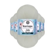 Kartopu K010 Beyaz Lotus Bikini Büstiyer Bluz 5 Adet Örgü İpi