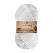 Kartopu K010 Beyaz Melange Wool El Örgü İpi