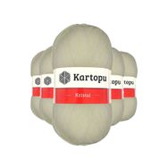 Kartopu K025 Krem 5 Adet Kristal Çift Katlı El Örgü Lif İpi