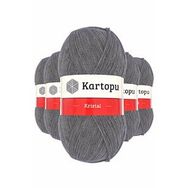 Kartopu K1002 Orta Gri 5 Adet Kristal Çift Katlı El Örgü Lif İpi