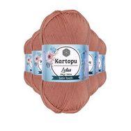 Kartopu K103 Pişmiş Ayva Lotus Bikini Büstiyer Bluz 5 Adet Örgü İpi