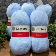 Kartopu K1543 Kristal Mavi 5'li El Örgü Lif İpi