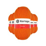 Kartopu K210 Turuncu 5 Adet Kristal Çift Katlı El Örgü Lif İpi