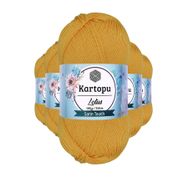 Kartopu K318 Koyu Sarı Lotus Bikini Büstiyer Bluz 5 Adet Örgü İpi