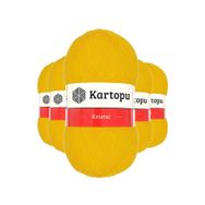 Kartopu K320 Koyu Sarı 5 Adet Kristal Çift Katlı El Örgü Lif İpi