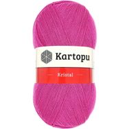 Kartopu K440 Fuşya Kristal Çift Katlı El Örgü Lif İpi