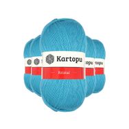 Kartopu K515 Turkuaz 5 Adet Kristal Çift Katlı El Örgü Lif İpi