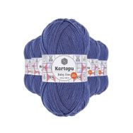 Kartopu K604 5 Adet Açık Lacivert Baby One Tüylenmeyen El Örgü İpi Yünü