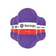 Kartopu K703 Açık Mor 5 Adet Kristal Çift Katlı El Örgü Lif İpi
