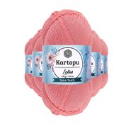Kartopu K766 Gül Pembe Lotus Bikini Büstiyer Bluz 5 Adet Örgü İpi