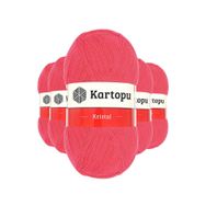 Kartopu K812 Nar Çiçeği 5 Adet Kristal Çift Katlı El Örgü Lif İpi